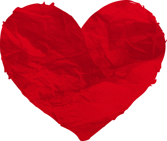 red paper love heart